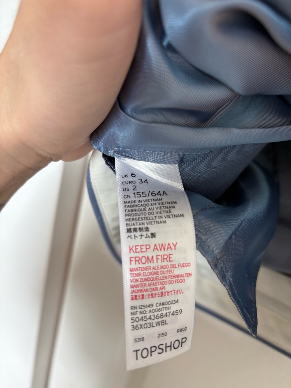 Light Blue Double-Breasted Blazer and pants - Topshop size 2 - Picture 8 of 8